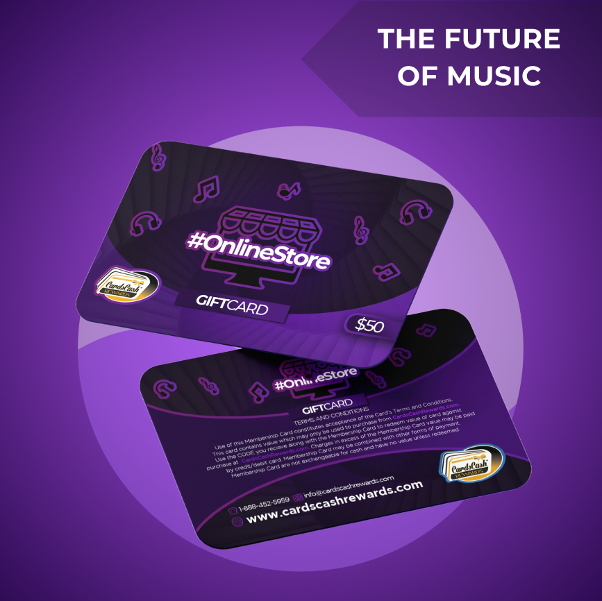 Digital Music Store Future of Music Collectibles gift card